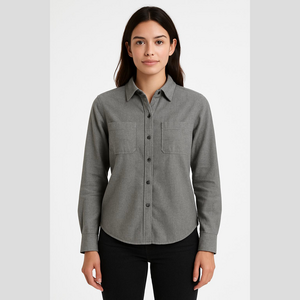 Armani Exchange Gray Button Down Long Sleeve Shirt